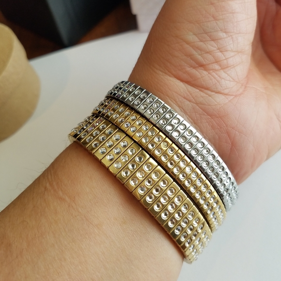 AUTHENTIC Swarovski Contemporary Stretch Bracelets SET of 3 - Picture 5 of 17
